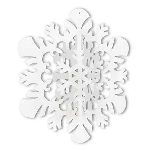 Snowflake White 3D Hanging Decoration