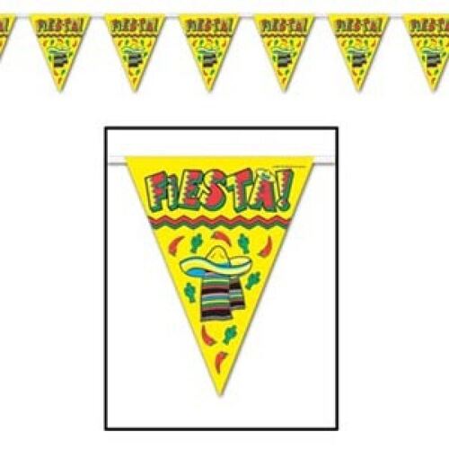  Banner Pennant Fiesta (25cm High x 3.65M Long)