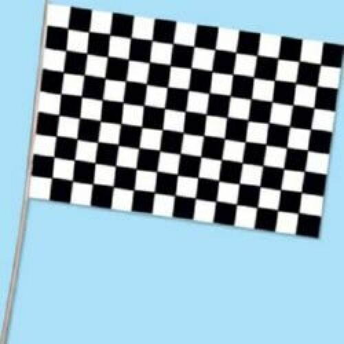 Checkered Black & White Flag 28cm x 43cm