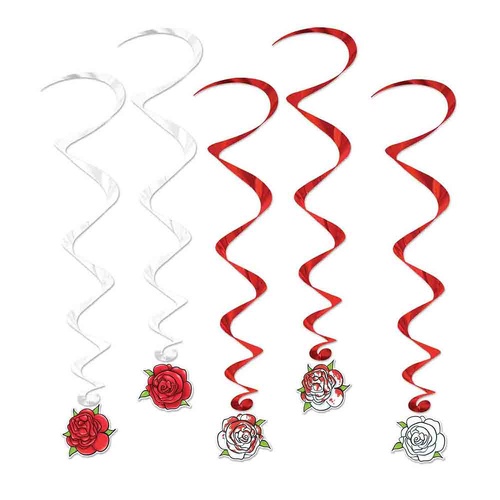 Beistle Rose Hanging Decoration Whirls 5 Pack