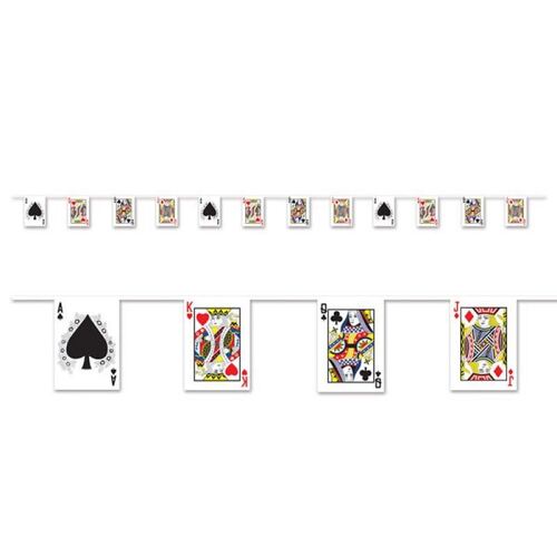 Playing Card Pennant Banner Plastic (18cm x 3.6M) 