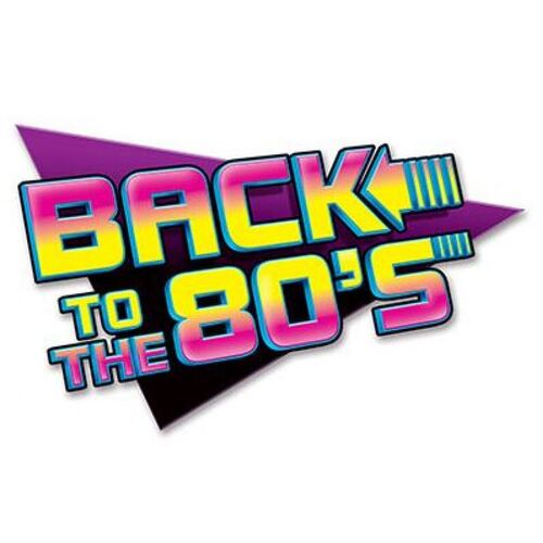 Back To the 80'S Sign Cutout 60cm Cardboard