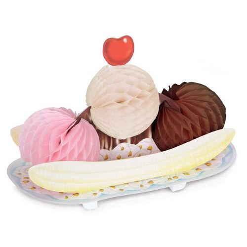 50's Banana Split Honeycomb Centrepiece