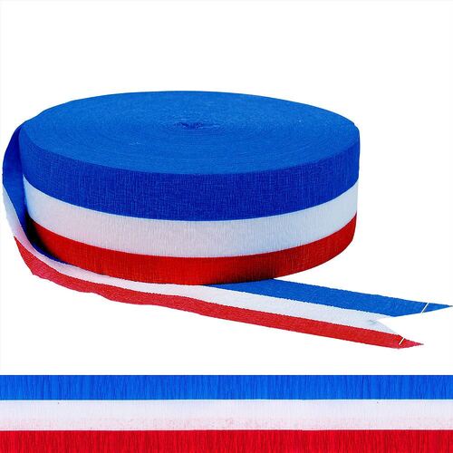 Red White Blue Crepe Streamer 9m