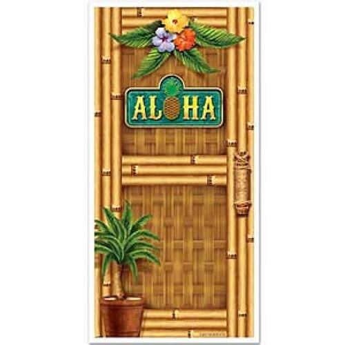 Luau Aloha Bamboo Door Cover