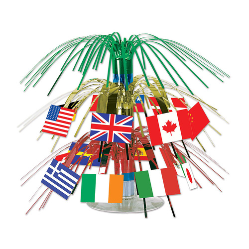 International Flags Mini Cascade Centrepiece
