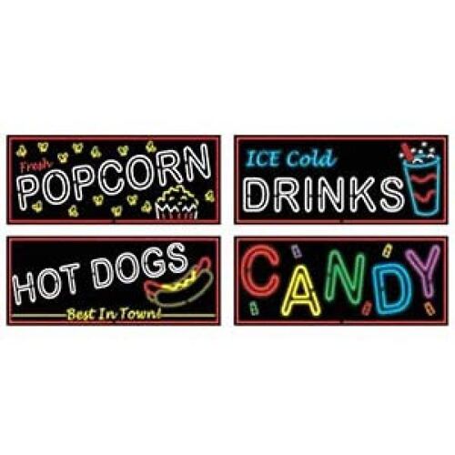 50's Neon Food Signs Cutouts