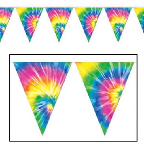 Banner Pennant Tie-Dyed (25cm High x 3.65M Long)