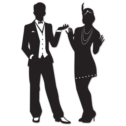 Cutouts Great 20'S Silhouettes Male & Female 2 Pack