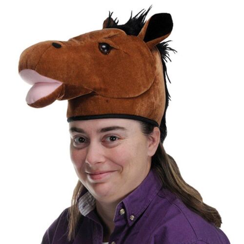 Horse Head Plush Fabric Hat