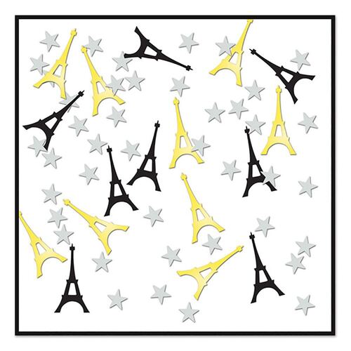 Confetti Eiffel Towers & Stars Foil 14g