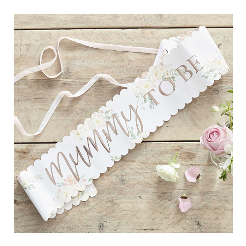 Baby in Bloom Sash Mummy to Be Foiled