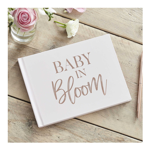 Baby in Bloom Guest Book Foiled