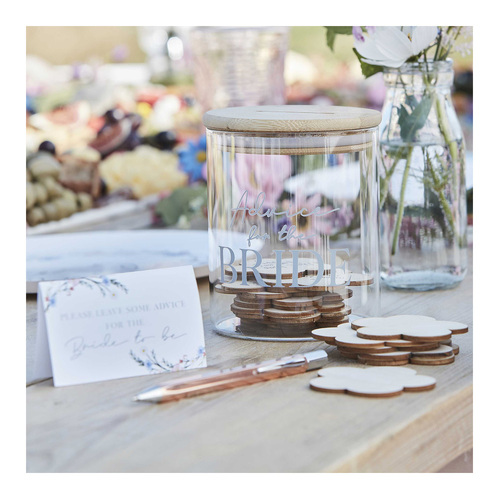 Boho Bride Alternative Guest Book Jar & Discs