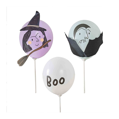 Boo Crew Vampire & Witch Balloon Bundle 5 Pack