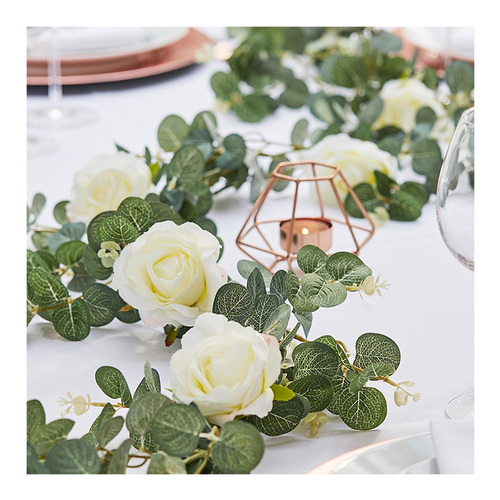 Botanical Wedding Eucalyptus & White Flower Garland