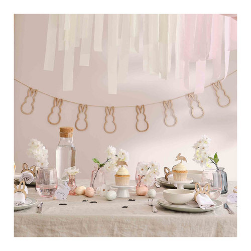 Hey Bunny Wooden Bunting FSC