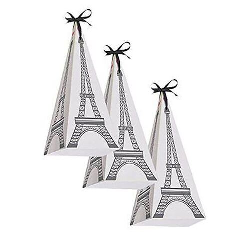 Party in Paris Treat Boxes Cardboard 19cm x 8cm 8 Pack