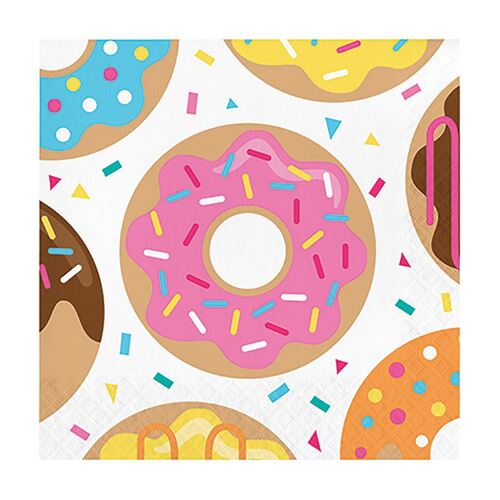 Donut Time Lunch Napkins 16 Pack