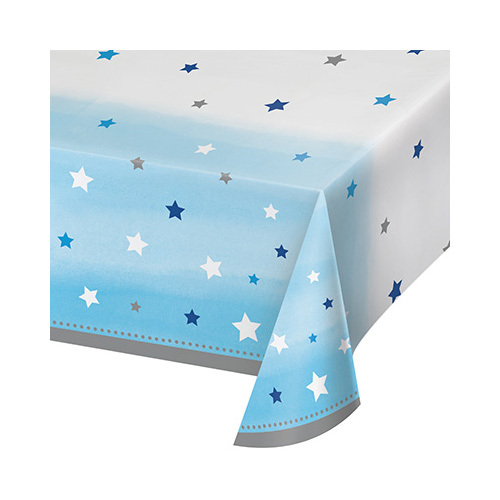 One Little Star Boy Tablecover Plastic All Over Print 137cm x 259cm