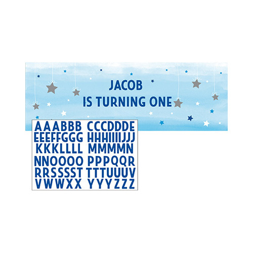 One Little Star Boy Giant Party Banner Personalize It