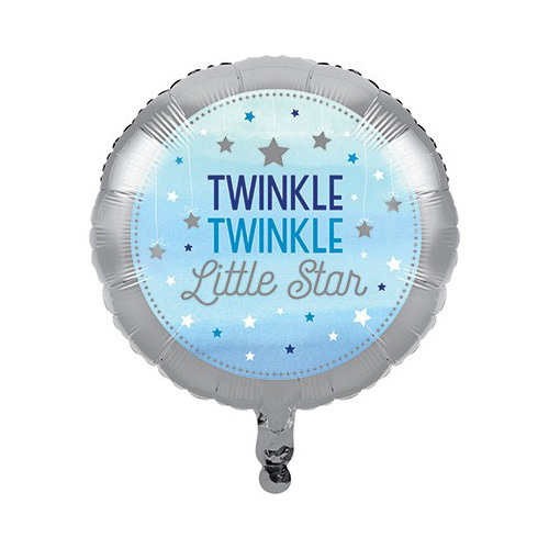 45cm One Little Star Boy Twinkle Twinkle Little Star Foil Balloon