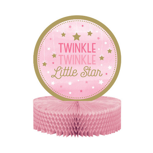 One Little Star Girl Centrepiece Honeycomb Twinkle Twinkle Little Star 30cm x 22cm