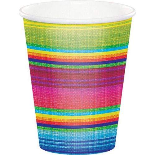 Serape Cups Paper Fiesta 266ml 8 Pack