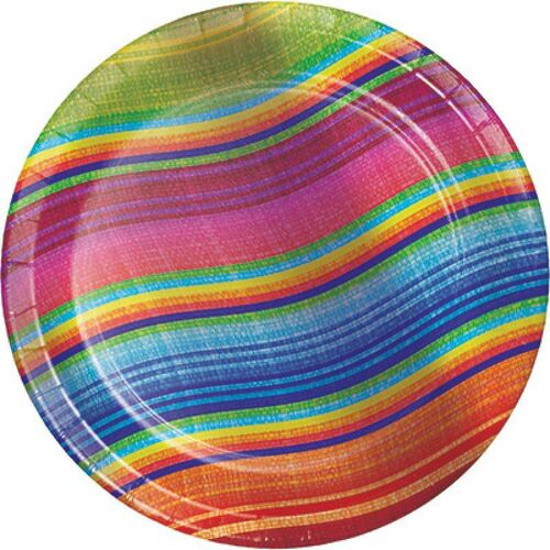 Serape Lunch Plates Paper Fiesta 18cm 8 Pack