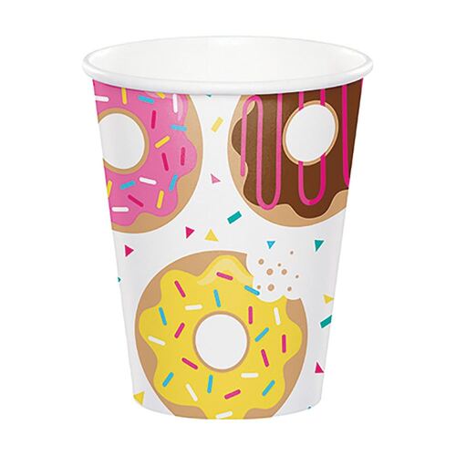 Donut Time Cups Paper 266ml 8 Pack
