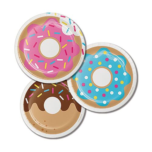 Donut Time Lunch Plates Paper 18cm 8 Pack
