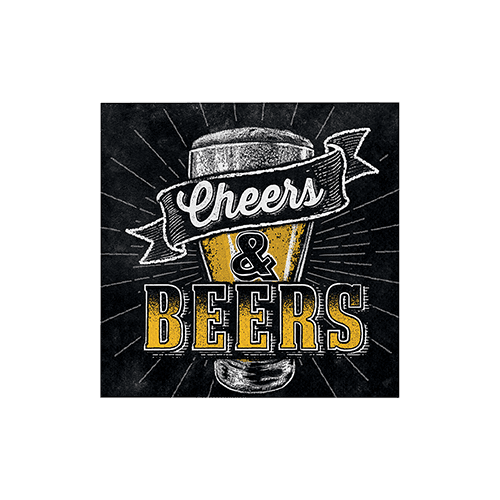 Cheers & Beers Beverage Napkins 16 Pack