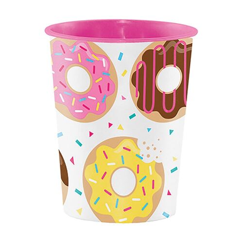 Donut Time Keepsake Souvenir Favor Cup Plastic 473ml