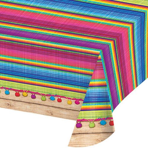 Serape Tablecover Plastic All Over Print Fiesta