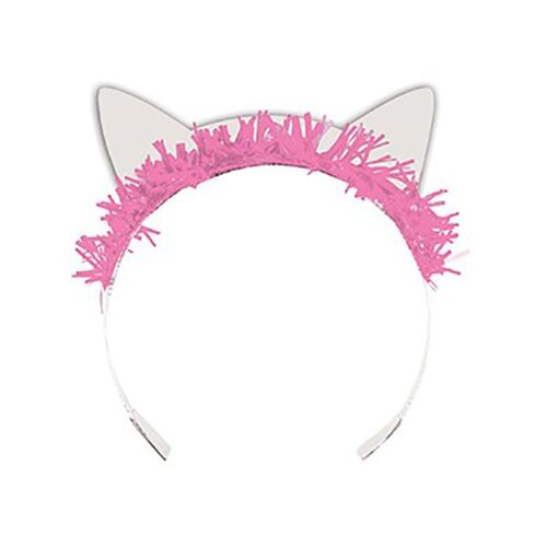 Purrfect Party Tiaras Cat Ears Foil Headband & Cardboard 8 Pack