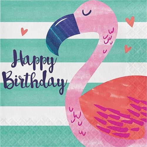 Pineapple N Friends Lunch Napkins Happy Birthday 16 Pack