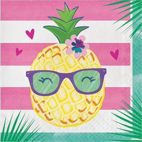 Pineapple N Friends Lunch Napkins 16 Pack