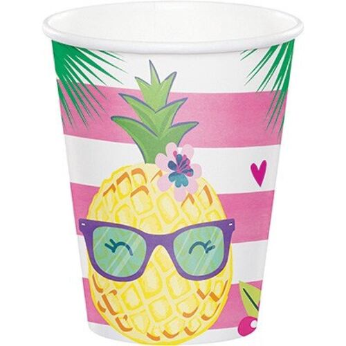 Pineapple N Friends Cups Paper 266ml 8 Pack