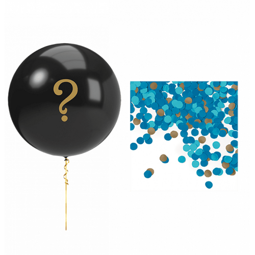 Gender Reveal Balloons Blue Balloon Kit 90cm Latex Balloon, 28g Confetti, Ribbon & Funnel