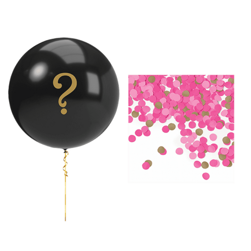 Gender Reveal Balloons Pink Balloon Kit 90cm Latex Balloon, 28g Confetti, Ribbon & Funnel