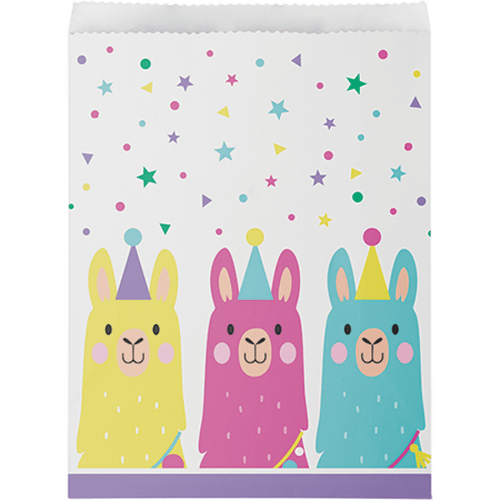 Llama Party Paper Treat Bags 10 Pack