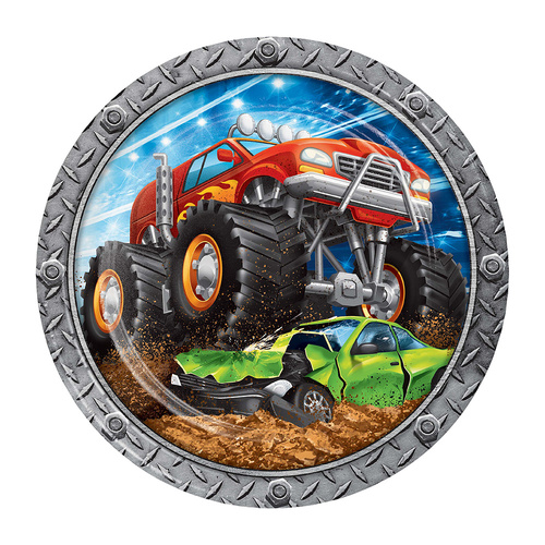 Monster Truck Rally Dinner Plates NPC 23cm 8 Pack