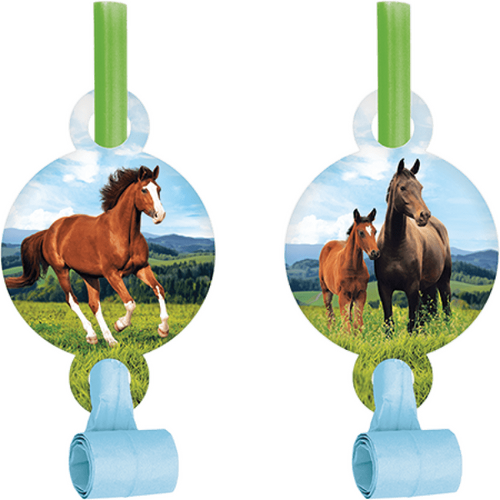 Horse and Pony Blowouts with Medallions 8 Pack
