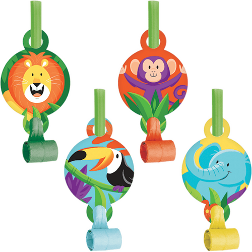 Jungle Safari Blowouts with Medallions 8 Pack