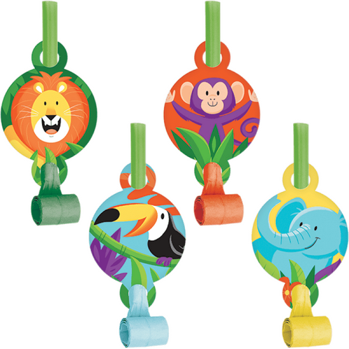 Jungle Safari Blowouts with Medallions 8 Pack