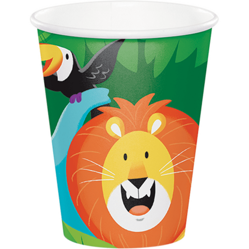 Jungle Safari Cups Paper 266ml 8 Pack