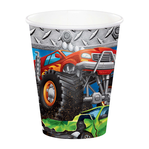 Monster Truck Rally Hot/Cold Cups 266ml 8 Pack