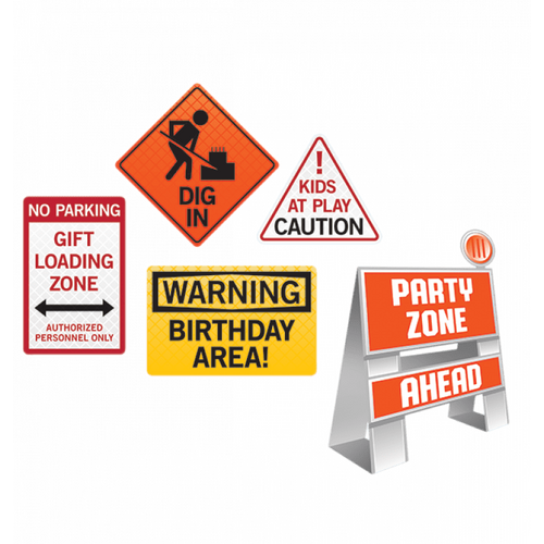 Big Dig Construction Decorating Kit Easel & Wall Signs 5 Pack