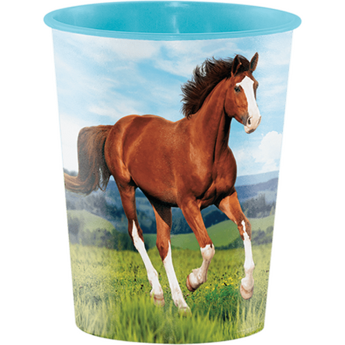 Horse and Pony Keepsake Souvenir Favor Cup Plastic 473ml