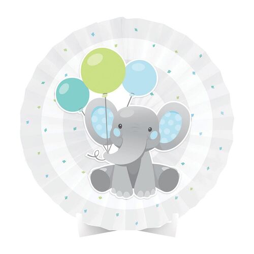 Enchanting Elephant Boy Centrepiece Paper Fan 40cm